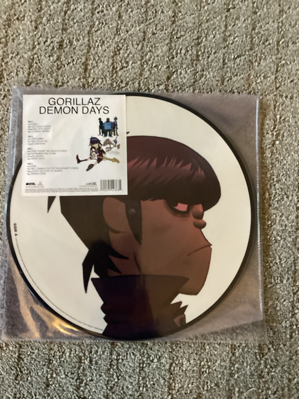 Gorillaz "Demon Days" Picture Disc Vinyl — White & Brown Artwork